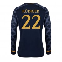 Real Madrid Antonio Rudiger #22 Vonkajší futbalový dres 2023-24 Dlhy Rukáv